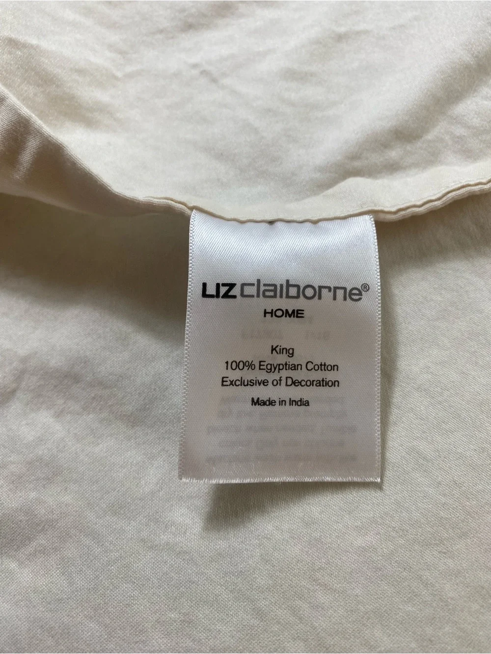 Liz Claiborne Cream King flat sheet Egyptain cotton luxurious tc 600